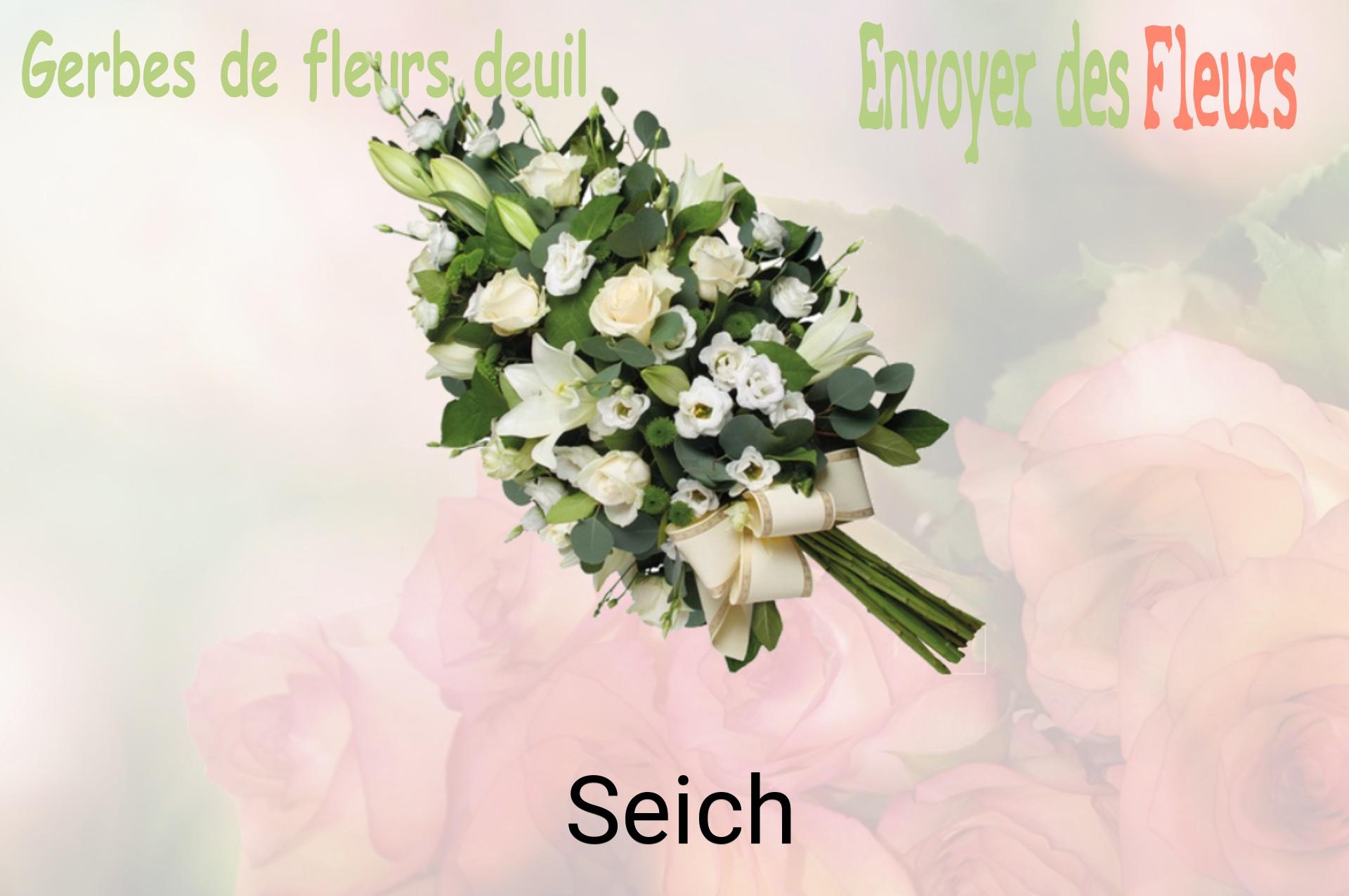 Gerbe de fleurs de deuil livrée à Seich